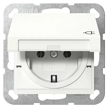 Gira System 55 Klappdeckelsteckdose 045427