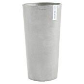 Ecopots Amsterdam Pflanzsäule rund High (Außenmaß (Ø x H): 41 x 76 cm, Kunststoff, Weiß, Grau) | BAUHAUS