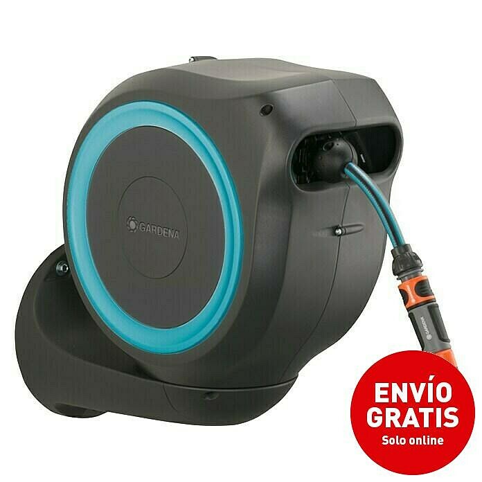 Gardena Portamangueras de pared RollUp S (Longitud del tubo: 15 m, Gris/Azul) | BAUHAUS
