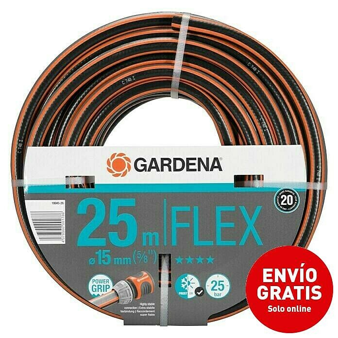 Gardena Manguera para jardín Confort Flex (Largo: 25 m, 15 mm)