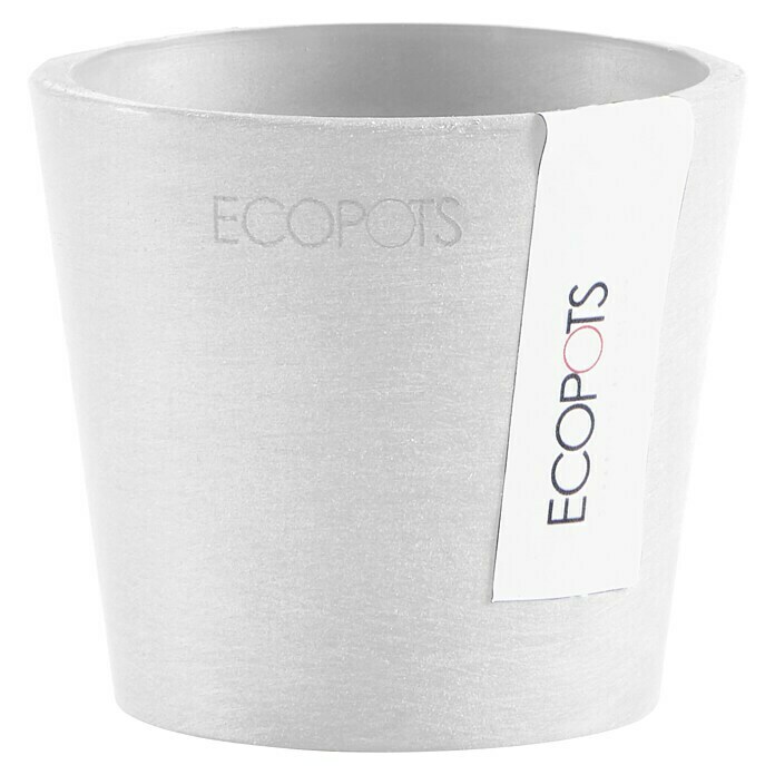 Ecopots Amsterdam Pflanztopf Mini (Außenmaß (Ø x H): 8 x 7 cm, Kunststoff, Weiß) | BAUHAUS