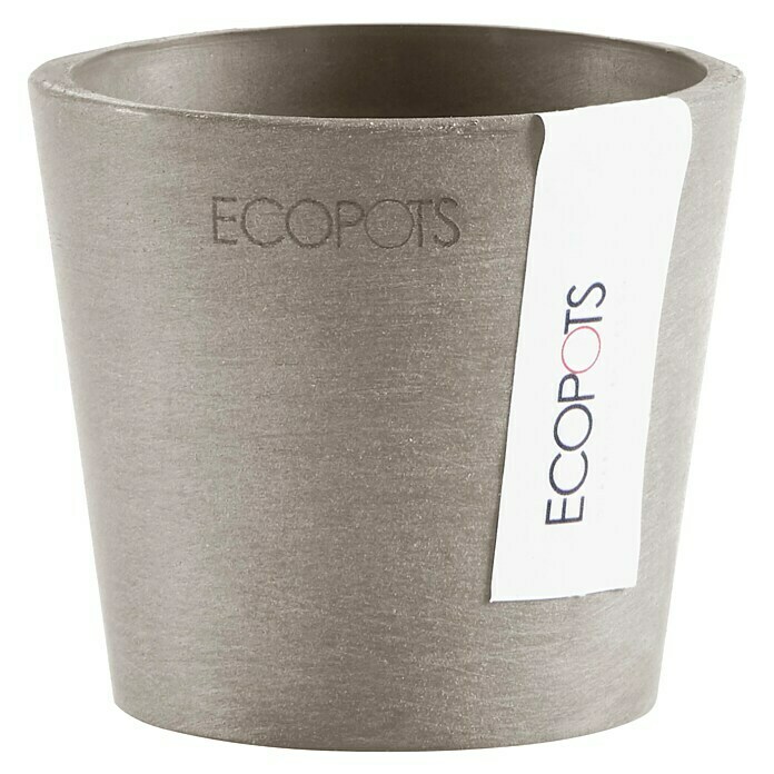 Ecopots Amsterdam Pflanztopf Mini (Außenmaß (Ø x H): 8 x 7 cm, Kunststoff, Braungrau) | BAUHAUS