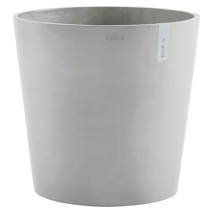 Ecopots Amsterdam Pflanzkübel rundAußenmaß (Ø x H): 50 x 43,8 cm, Kunststoff, Weißgrau, Mit Bewässerungssystem