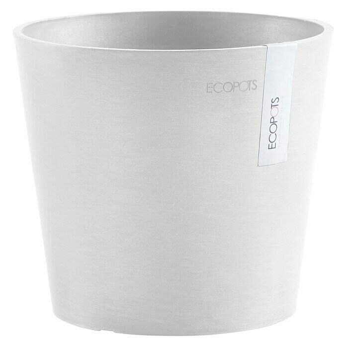 Ecopots Amsterdam Pflanztopf Mini (Außenmaß (Ø x H): 17 x 14,9 cm, Kunststoff, Weiß) | BAUHAUS