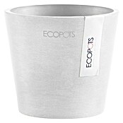 Ecopots Amsterdam Pflanztopf Mini (Außenmaß (Ø x H): 10,5 x 9,2 cm, Kunststoff, Weiß) | BAUHAUS