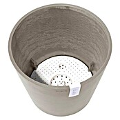 Ecopots Amsterdam Pflanzkübel rund (Außenmaß (Ø x H): 40 x 35 cm, Kunststoff, Braungrau, Mit Bewässerungssystem) | BAUHAUS