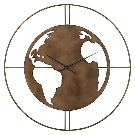 Wanduhr Weltkarte