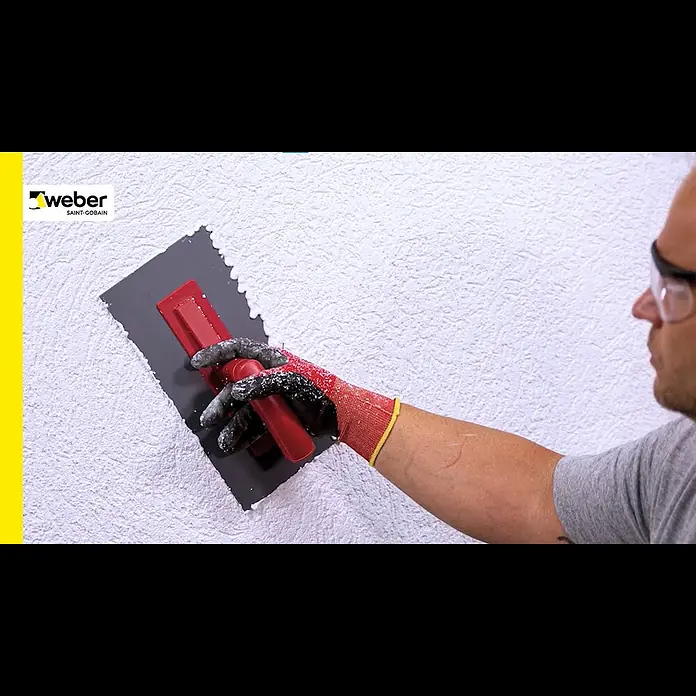 SG Weber Münchner-Rauhputz - Körnung: 2 mm, 20 kg - Wand mit Mnchner Rauputz verputzen | WeberWorkshop