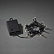 Konstsmide LED-Lichterkette (Außen, Lichtfarbe: Warmweiß, Anzahl Leuchtmittel: 20 Stk., Batteriebetrieben, Schwarz) | BAUHAUS