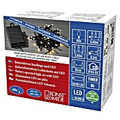 Konstsmide LED-Lichterkette (Außen, Lichtfarbe: Warmweiß, Anzahl Leuchtmittel: 40 Stk., Batteriebetrieben, Schwarz) | BAUHAUS