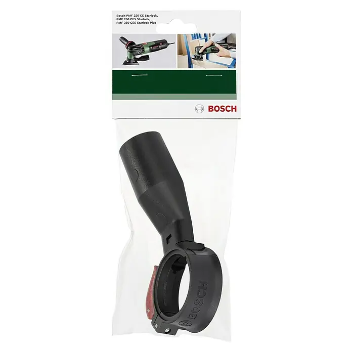 Bosch Absaug-Adapter für Multifunktionsgeräte - Geeignet für: Deltaschleifplatte - Staubabsaugung für Bosch Multifunktionswerkzeug PMF 220 CE, PMF 250 CES und PMF 350 CES Starlock Plus, verpackt in Plastik.