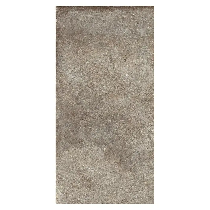 Feinsteinzeugfliese Sandy Beach - 59,7 x 119,7 cm, Grau/Beige, Matt - Nahaufnahme einer rechteckigen, grauen Feinsteinzeugfliese mit rauer Textur, ideal für moderne Innenräume.