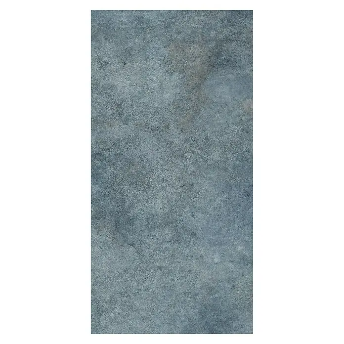 Feinsteinzeugfliese Blue Ocean - 59,7 x 119,7 cm, Blau, Matt - Nahaufnahme einer eleganten blaugrauen Schieferplatte mit subtilen Texturen, perfekt für moderne Innenräume und architektonische Anwendungen.