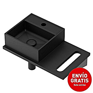 Lavabo pequeño con encimera y sifón Libera Space (An x L: 45 x 30 cm, Negro)
