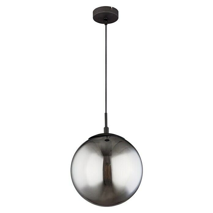 Globo Pendelleuchte rund BLAMA (40 W, Ø x H: 25 x 120 cm, Schwarz-matt, E27) | BAUHAUS