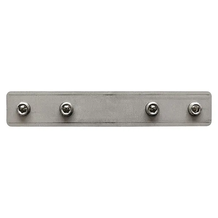 Treba Frewa Verbindungslasche CubeRail B113 - Edelstahl V2A, Passend für: CubeRail Handlauf Alu-Profil - Metallplatte mit vier Innensechskantschrauben, ideal für industrielle Anwendungen und sichere Verbindungen.