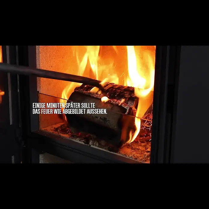 xeoos Kaminofen Patagonia X5 - 5 kW, Raumheizvermögen: 20 m³ - 70 m³, Farbe Verkleidung: Anthrazit - xeoos TwinFire Anbrennanleitung