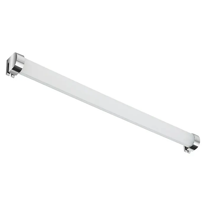 Briloner LED-Spiegelleuchte - L x B x H: 57,2 x 3,2 x 4,3 cm - Eine LED-Röhrenleuchte mit Chrom-Endkappen sorgt für moderne Beleuchtung. Perfekt für Büros oder Werkstätten.