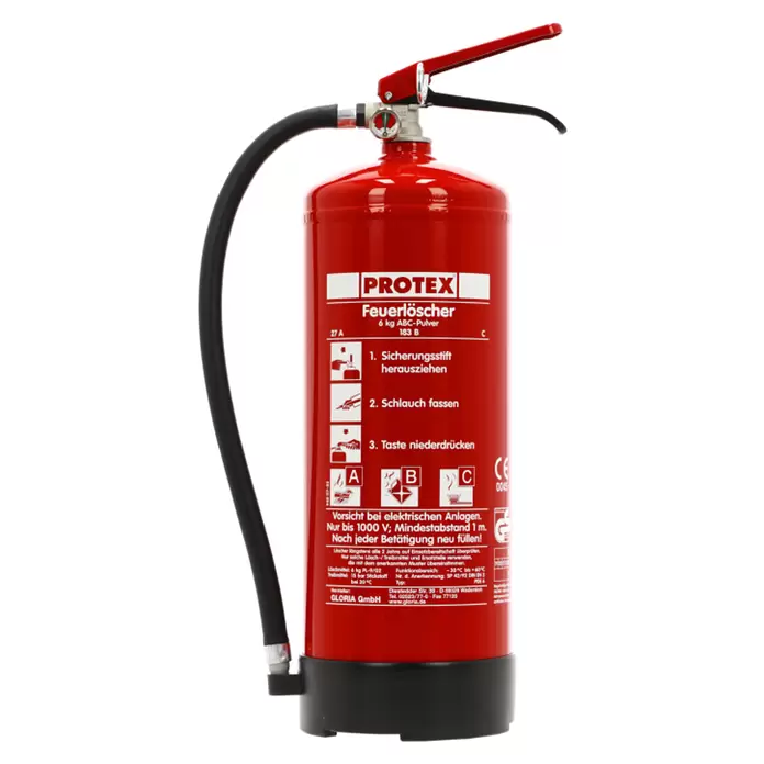 Gloria Feuerlöscher PDE 6 PROTEX - 6 kg, DIN EN 3
