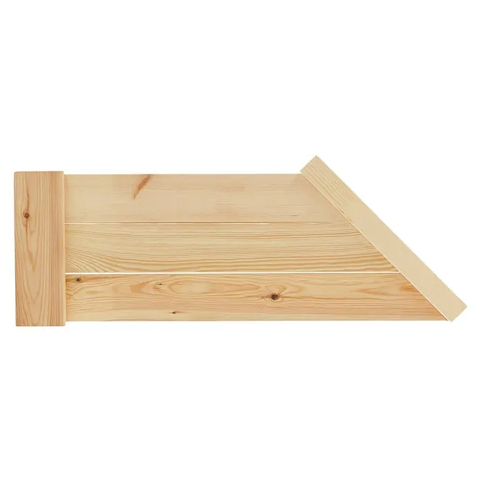 Regalux Regalsystem Heavy Eckboden - B x T: 82,2 x 28,2 cm, Holz - Hölzerne Pflanzkiste mit einer geneigten Seite, ideal für den Garten oder Balkon, aus hellem Holz gefertigt und robust konstruiert.