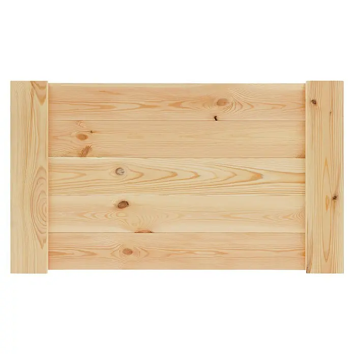 Regalux Regalsystem Heavy Regalboden - L x B: 80 x 46,2 cm, Holz - Helles Holzbrett mit horizontalen Brettern und vertikalen Stützen. Die Holzmaserung ist deutlich sichtbar, und das Brett wirkt natürlich und rustikal.