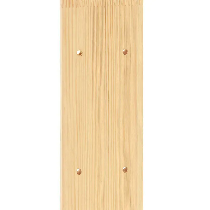 Regalux Regalsystem Heavy Seitenteil - Höhe: 174 cm, Holz - Holzplatte mit vier Bohrlöchern und einer sichtbaren Holzstruktur. Das Produkt hat eine helle, natürliche Farbe.