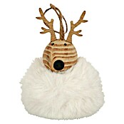 Christbaumschmuck Ponpon Hirsch (Weiß, Holz, 7 m x 7 cm x 17 cm) | BAUHAUS