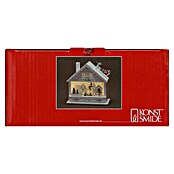 Konstsmide LED-Szenerie Haus mit Weihnachtsmann und Schlitten (L x B x H: 18 x 8 x 17,7 cm, Weiß, Batteriebetrieben, LED) | BAUHAUS