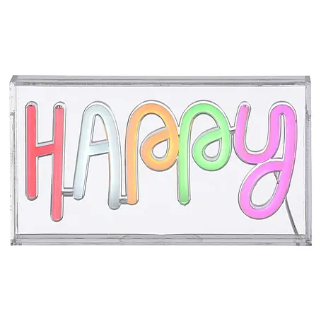 Just Light  LED-Dekoleuchte Neon Happy
