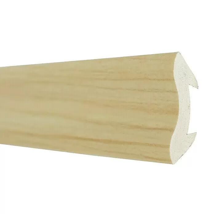 Eckleiste 20 - 2.500 x 22 x 22 mm, Ahorn - Helles Holzmaser-Bodenprofil mit H-förmigem Querschnitt.