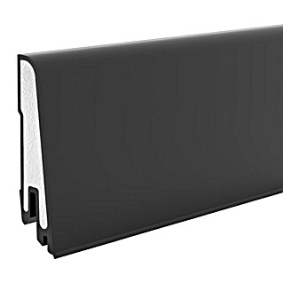 Döllken Sockelleiste USL 60 Clip (250 cm x 17 mm x 60 mm, Kunststoff, Schwarz)