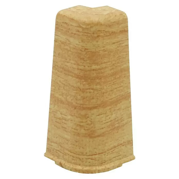 Döllken Außenecke Cubica SLK 60 - Buche, 1 Stk. - Beiger, konischer Block mit geschichteter Holzmaserung, als Möbelbein geeignet.