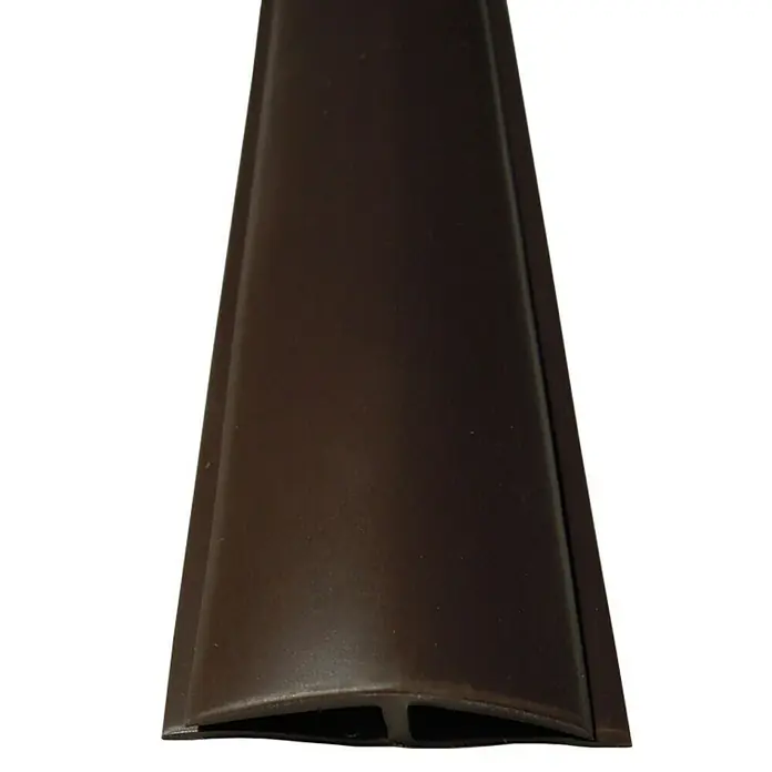 Döllken Doppeleinfassleiste - Braun, 1 m x 35 mm x 5 mm, Montageart: Kleben - Braune Kabelschutzleiste aus Kunststoff zur ordentlichen Kabelverlegung. Ideal für Büro, Wohnzimmer oder Werkstatt.