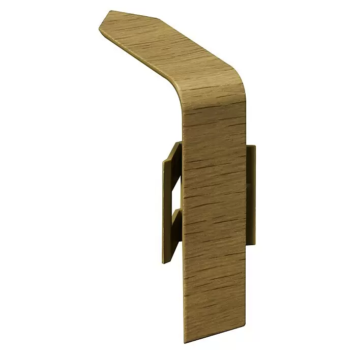 Döllken Innenecke - Eiche, 1 Stk., Döllken Abdeckleiste - Hellbraunes L-Profil mit Holzoptik und Befestigungsklammern.