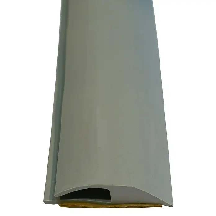 Döllken Einfassleiste - 100 x 32 x 5 mm, Grau - Graues Kabelkanalprofil mit selbstklebender Unterseite zur einfachen Installation und zum Verbergen von Kabeln.