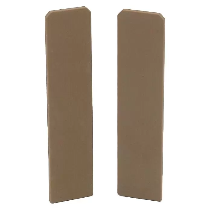 Döllken Endkappe Cubica 60 SB - Eiche, 2 Stk. - Zwei beige rechteckige Leisten mit sanft abgerundeten Kanten.