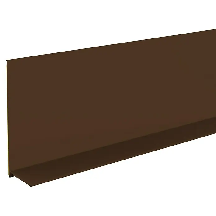 Döllken Sockelleiste SK - 10 m x 15 mm x 50 mm, Braun - Braunes U-Profil aus Metall, ideal für Bauprojekte und zur Abdeckung von Kanten. Vielseitig einsetzbar im Innen- und Außenbereich.
