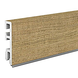 Döllken Sockelleiste Cubica 60 SK (250 cm x 14 mm x 60 mm, Hartschaum, Colorado Oak)