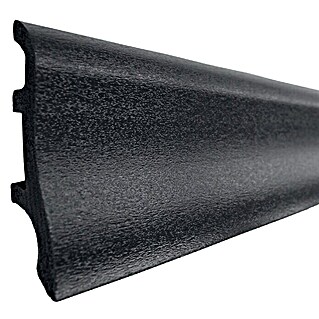 Döllken Sockelleiste Classic 50 (250 cm x 22 mm x 50 mm, Schwarz)