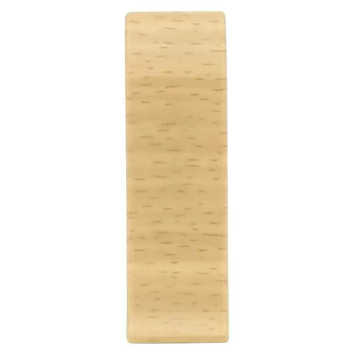 Döllken Übergangskappe Classic 50 - Buche Gelb, 2 Stk., Passend für: Kabelkanal-Sockelleiste Classic 50 - Rechteckige hellbeige Platte mit dezenter, horizontal gefleckter Textur.