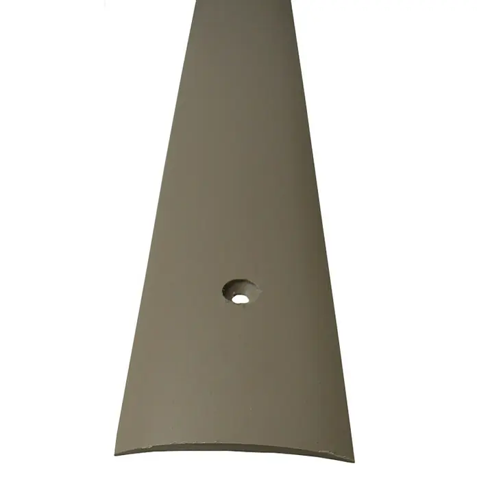 Döllken Übergangsprofil - Grau-Beige, 1 m x 32 mm - Bodenübergangsprofil in Taupe mit Schraubenloch. Ideal für saubere Übergänge zwischen Bodenbelägen.
