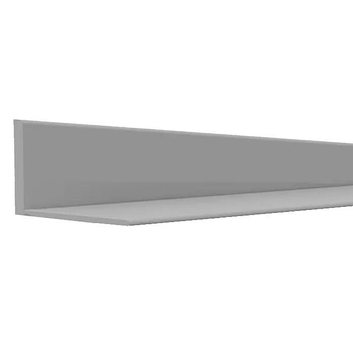 Döllken Sockelleiste SK - 5 m x 18 mm x 18 mm, Hellgrau - Graues L-förmiges Profil, ideal für den Kantenschutz und zur ästhetischen Gestaltung von Ecken und Abschlüssen im Innenbereich.