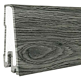 Döllken Sockelleiste USL 60 Clip (250 cm x 17 mm x 60 mm, Kunststoff, Smoky Oak Gray)