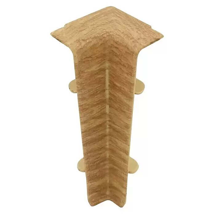 Döllken Innenecke Cubica 60 SLK - Eiche Natur, 2 Stk. - Hellbraune Holzoptik-Außeneckleiste mit Maserung und Befestigungsnoppen.