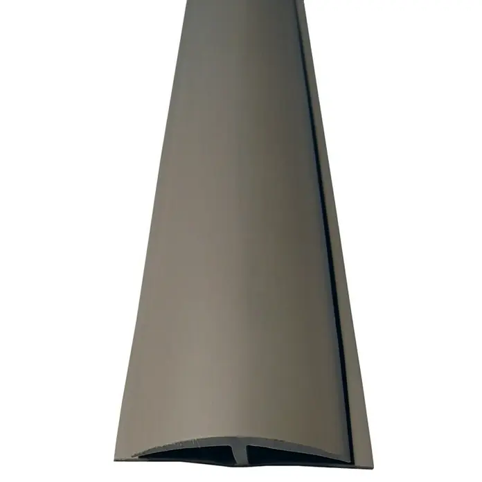 Döllken Doppeleinfassleiste - Braun Beige, 1 m x 35 mm x 5 mm, Montageart: Kleben - Graues Kabelkanal-Bodenprofil zur einfachen und sicheren Verlegung von Kabeln auf dem Boden. Eine stilvolle Lösung, um Stolperfallen zu vermeiden.