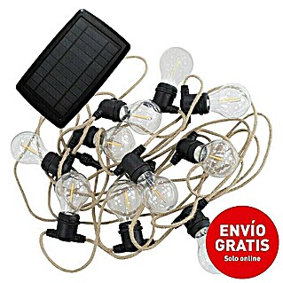 New Garden Guirnalda LED Allegra (8 m, LED, Color de luz: Blanco cálido, Yute)