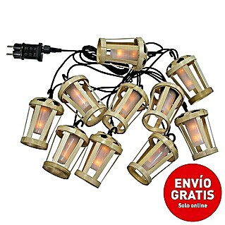 New Garden Guirnalda luminosa LED Hiama (3 W, 50 lm, Bambú, 5 m, IP44)