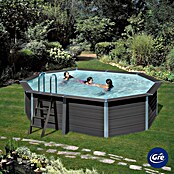 Gre Avantgarde Piscina de WPC + LED (L x An x Al: 524 x 386 x 124 cm, 16.210 l, Gris oscuro) | BAUHAUS