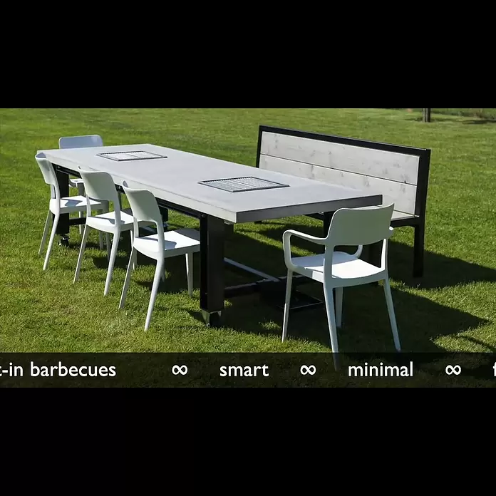 oneQ Flaschenkühler - Silber, L x B: 40,7 x 40,7 cm - oneQ built-in barbecues