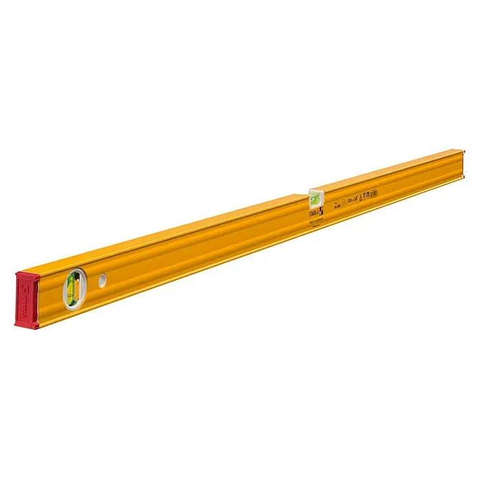 Stabila Wasserwaage Type 80 ASM - Länge: 120 cm, Anzahl Libellen: 2 Stk. - Die Stabila Wasserwaage, ein gelbes Präzisionswerkzeug, sorgt für exakte Ausrichtung bei Bau- und Messarbeiten mit ihrer robusten Bauweise.